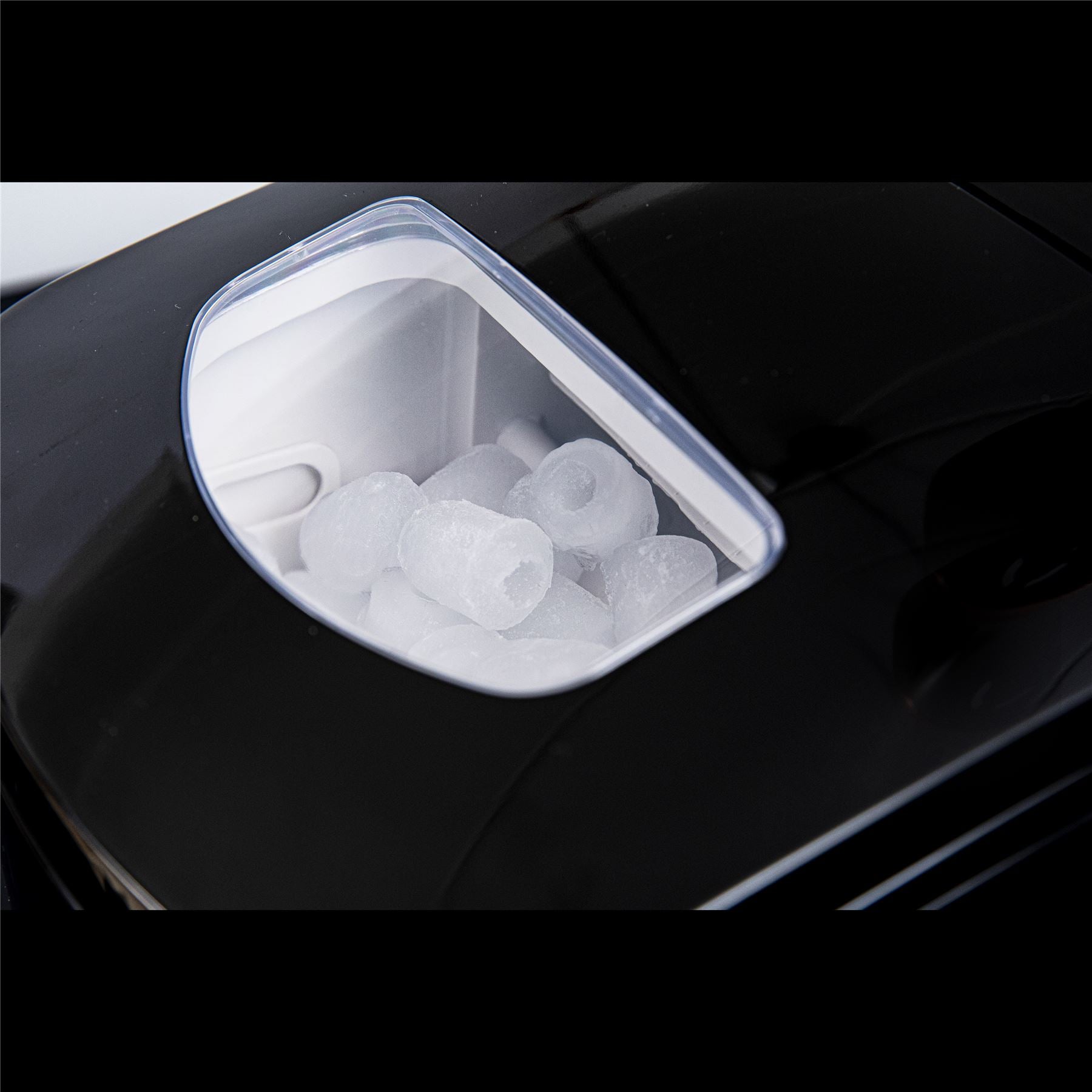 Gastronoma Ice Maker, 2 Sizes Cylindrical Ice Maker, Countertop Ice Machine, 12kg/Day, Self-Cleaning with Ice Scoop for Home//Kitchen/Office/RV - Black