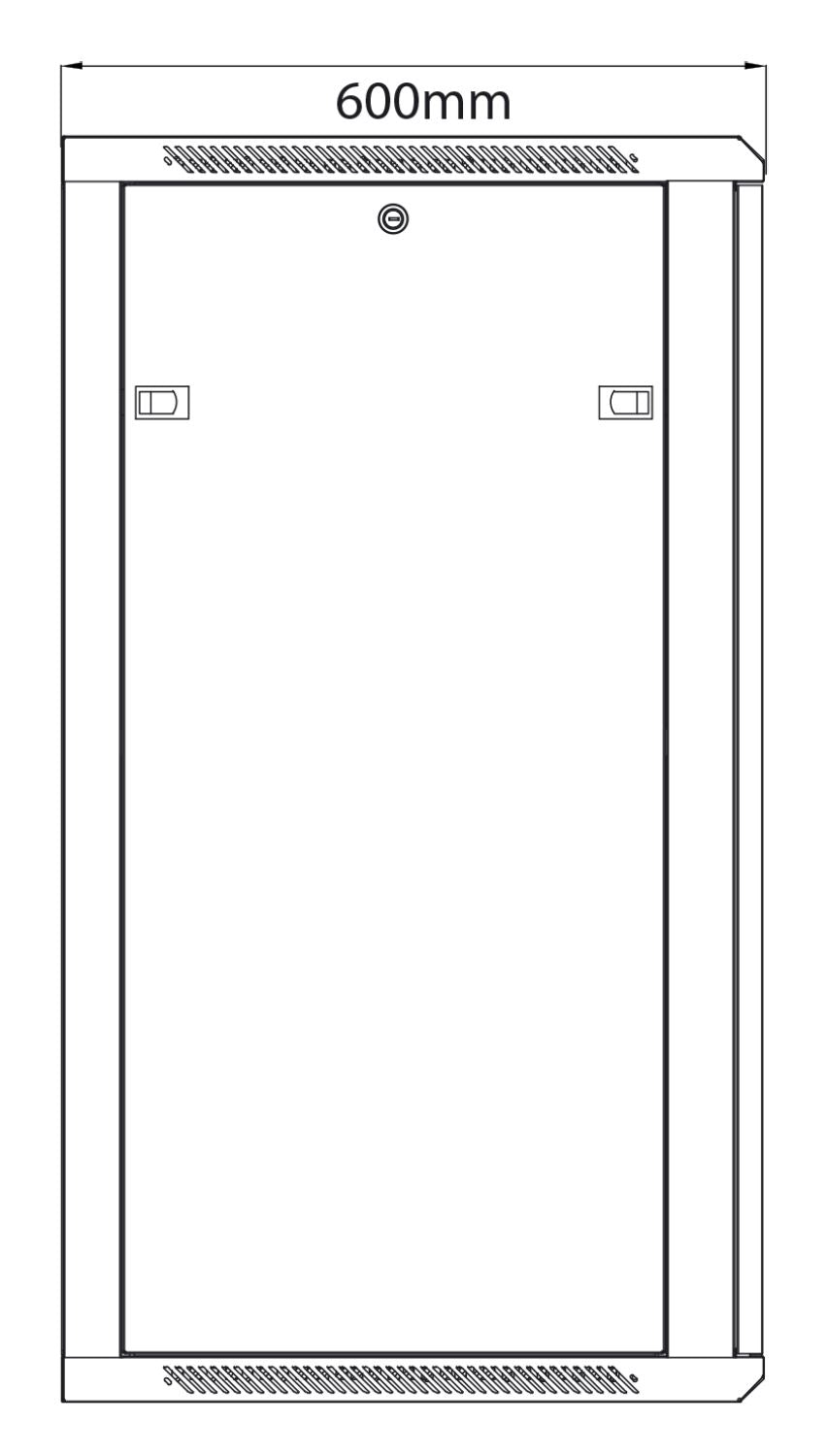 Adastra 19" Rack Cabinet with Glass Door 22U x 600mm Deep