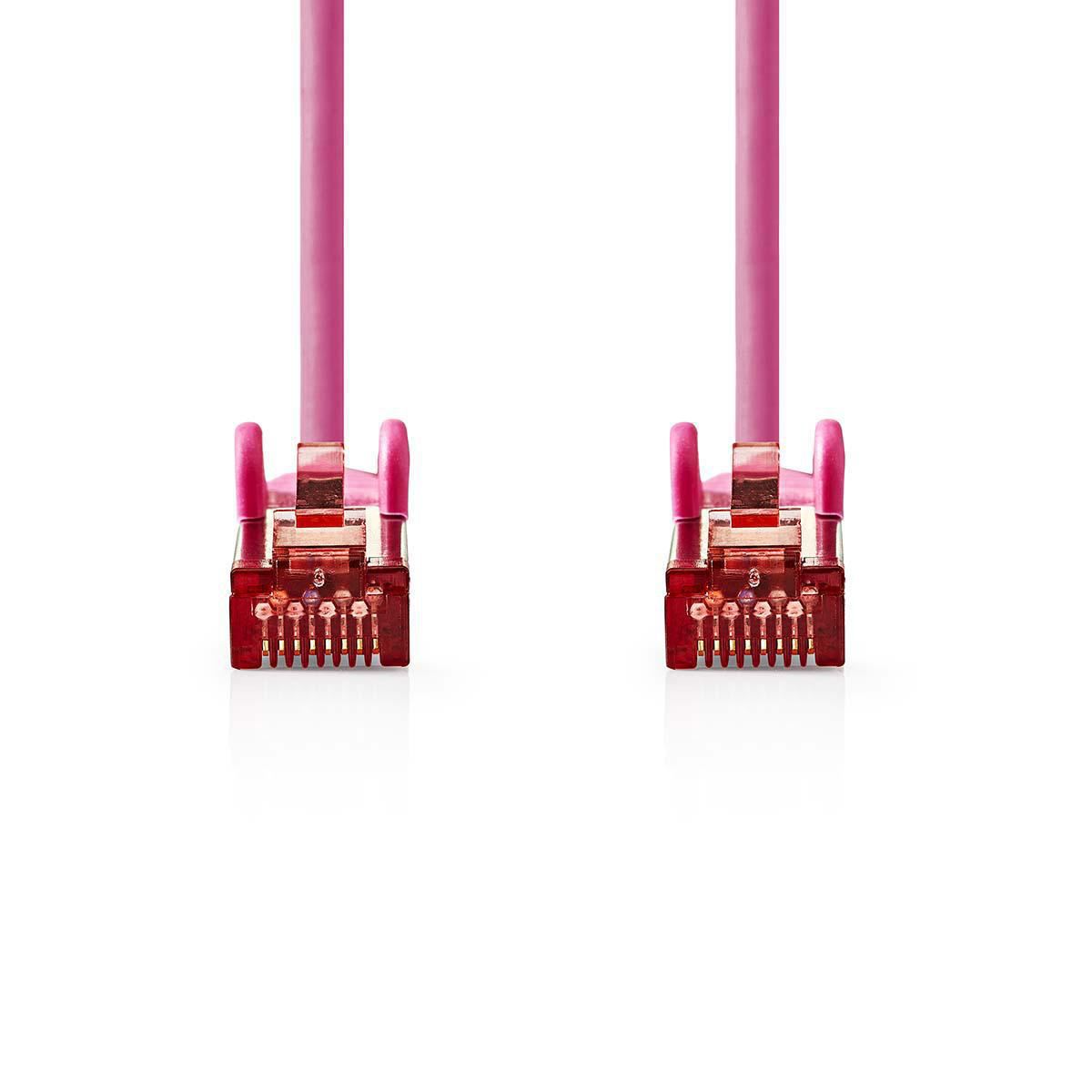 Nedis CAT6 Network Cable | RJ45 Male | RJ45 Male | S/FTP | 15.0 m | Round | LSZH | Pink | Polybag