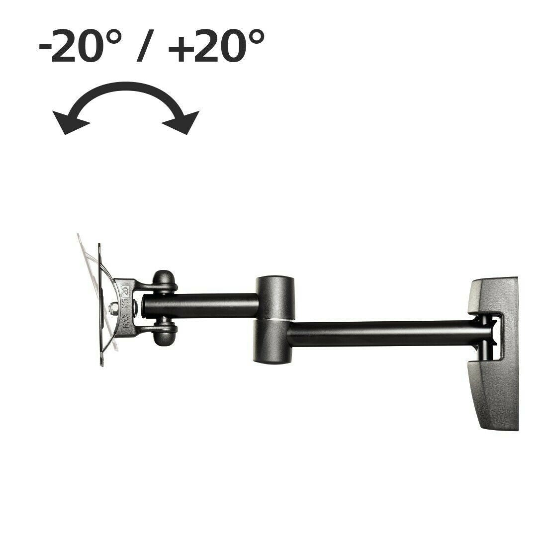Hama Full Motion TV LCD Wall Mount | 10 - 32 " | Maximum weight: 20 kg | Tiltable | Rotatable | 2 Pivot point(s) | Steel | Black