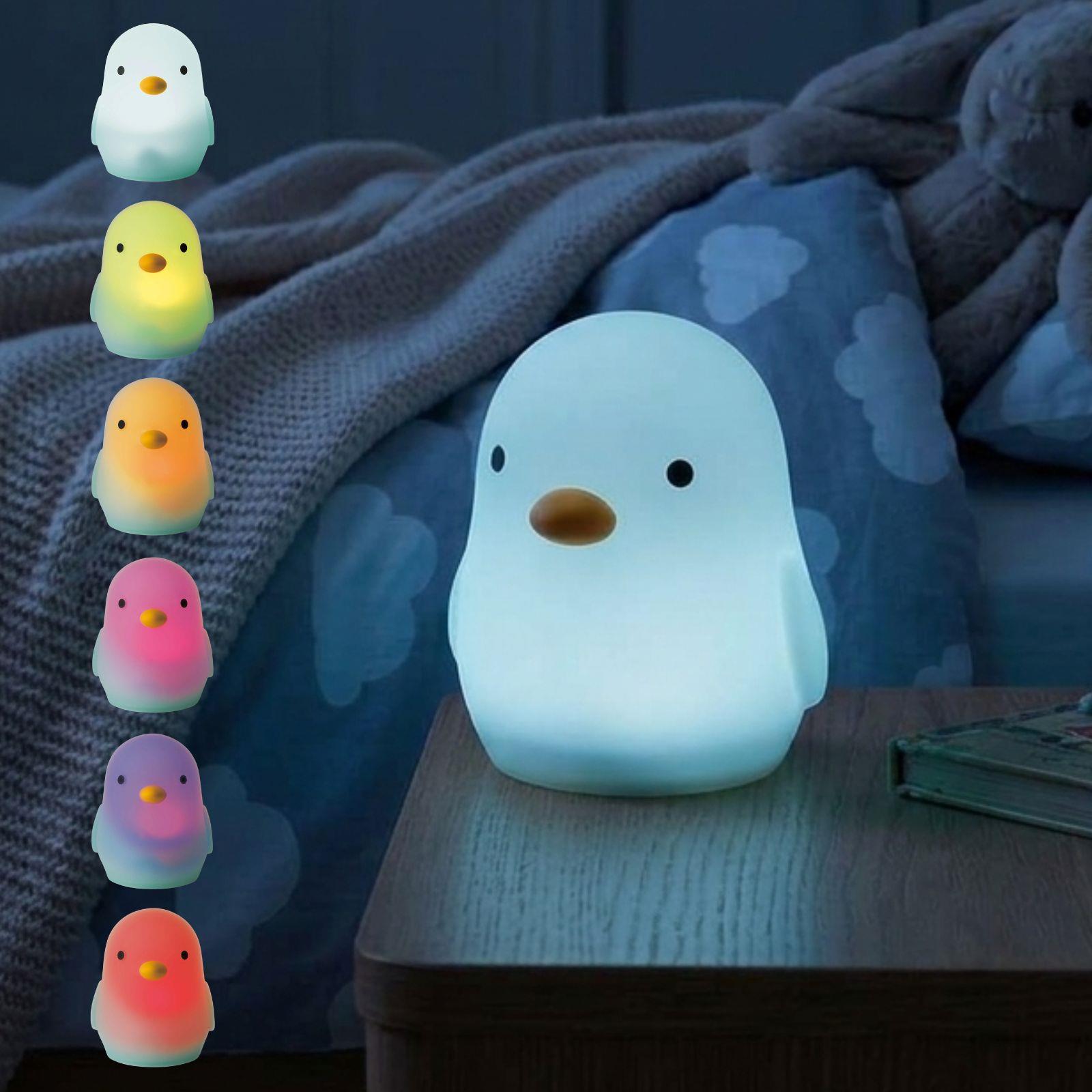 Alecto Bird Night Light for Kids, Baby Night Light for Nursery with RGB Colours & Modes, Rechargeable, Timer & Touch Control, Portable Light, BPA Free