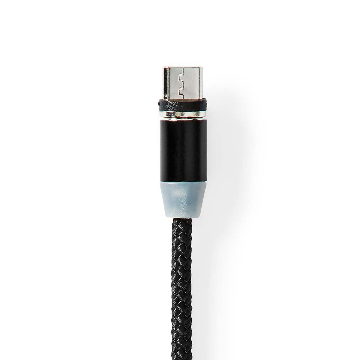 Nedis USB Cable | USB 2.0 | USB-A Male | USB Micro-B Male / USB-C™ Male | 10 W | No Data Transfer | Nickel Plated | 2.00 m | Round | Nylon | Black | Box