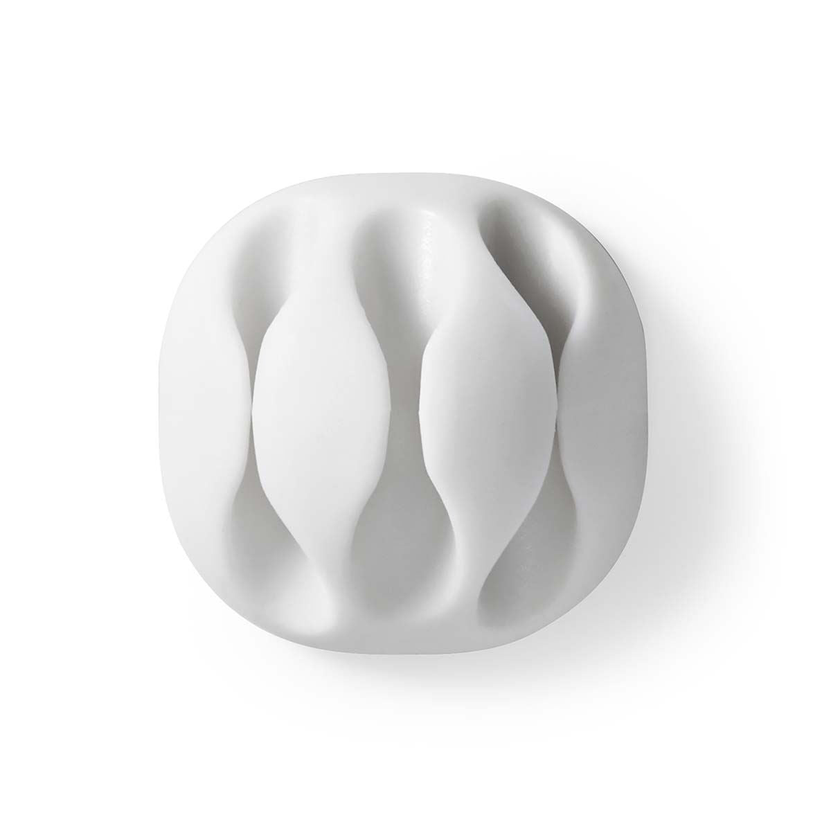 Nedis Cable Management | Cable Clip | Click and Go | 4 pcs | Number of slots: 3 Slots | Maximum cable thickness: 5.3 mm | TPE | White