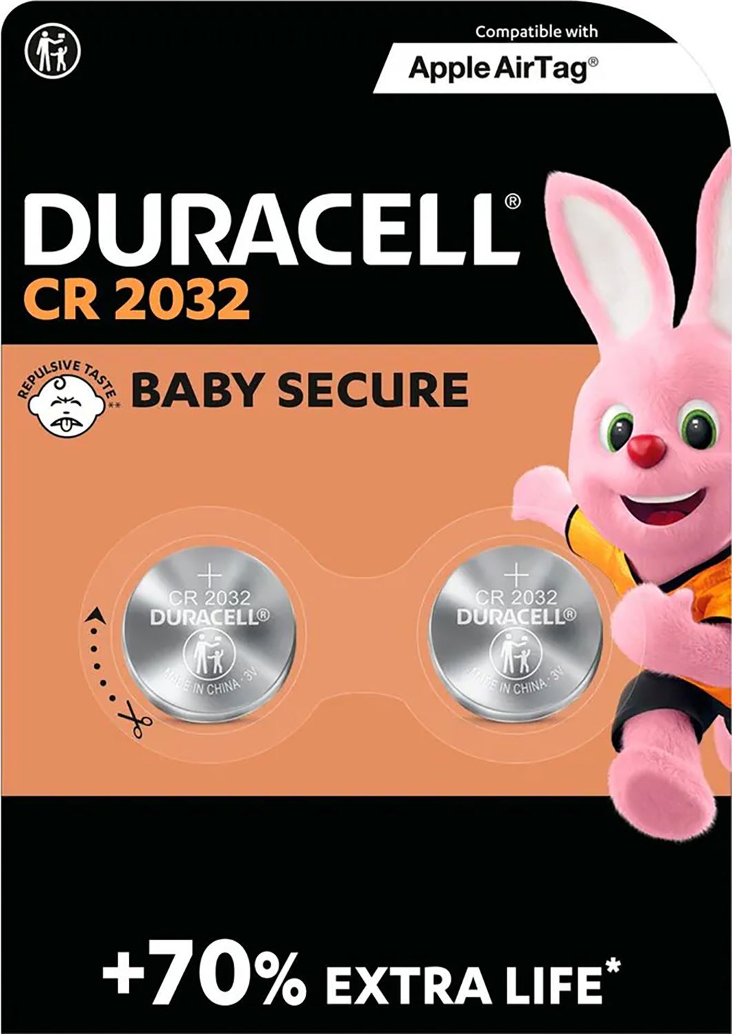 Duracell CR2032 Battery Lithium Coin Cell 2 Pack