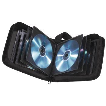 Hama 20 CD DVD Blu-ray Wallet Carry Case Disc Storage Protection Bag Nylon Holder - Black