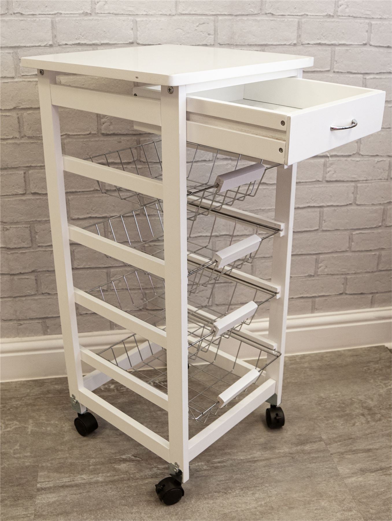 Kitchen Trolley on Castors Storage Kitchen Space, Kitchen Caddy, Serving Trolley