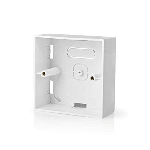 Nedis Back Box for Smart Switches, Surface Mounted with Multiple Cable Openings, 86 x 86 x 35 mm, ABS, White, Compatible with Nedis SmartLife