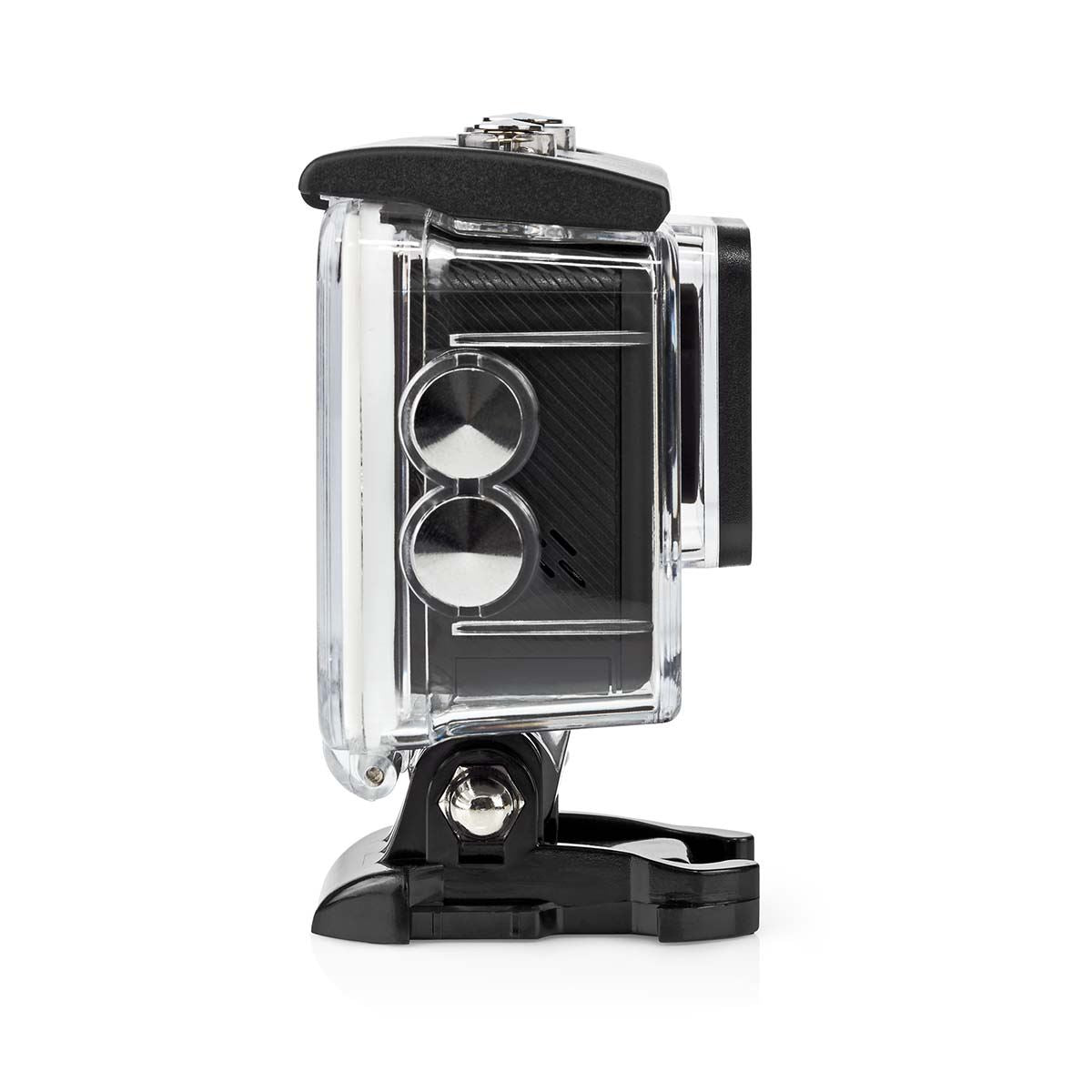 Nedis Dual Screen Action Cam, 4K Ultra HD 30fps, 16MP Photos, 2" Touch Back Screen, 1.3" Front Screen for Selfies & Vlogging, Waterproof to 30m with Mounting Kit and Wi-Fi Connectivity