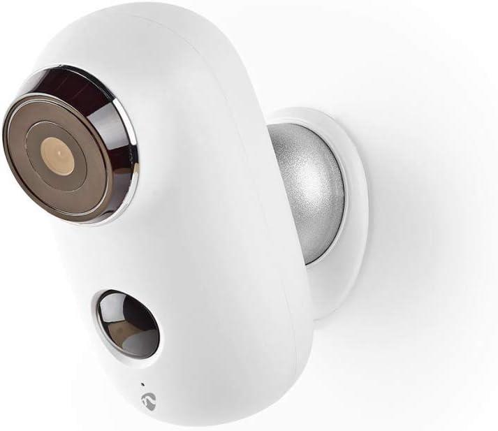 Nedis Smartlife Rechargeable IP Camera with mount | IP65 | Outdoor | PIR Motion Sensor | White