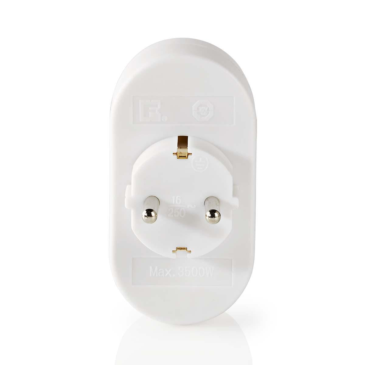 Nedis Power Socket Splitter | Type F (CEE 7/7) | 250 V AC 50 Hz | Type F (CEE 7/7) | 250 V AC 50/60 Hz | 16.0 A | 3500 W | White