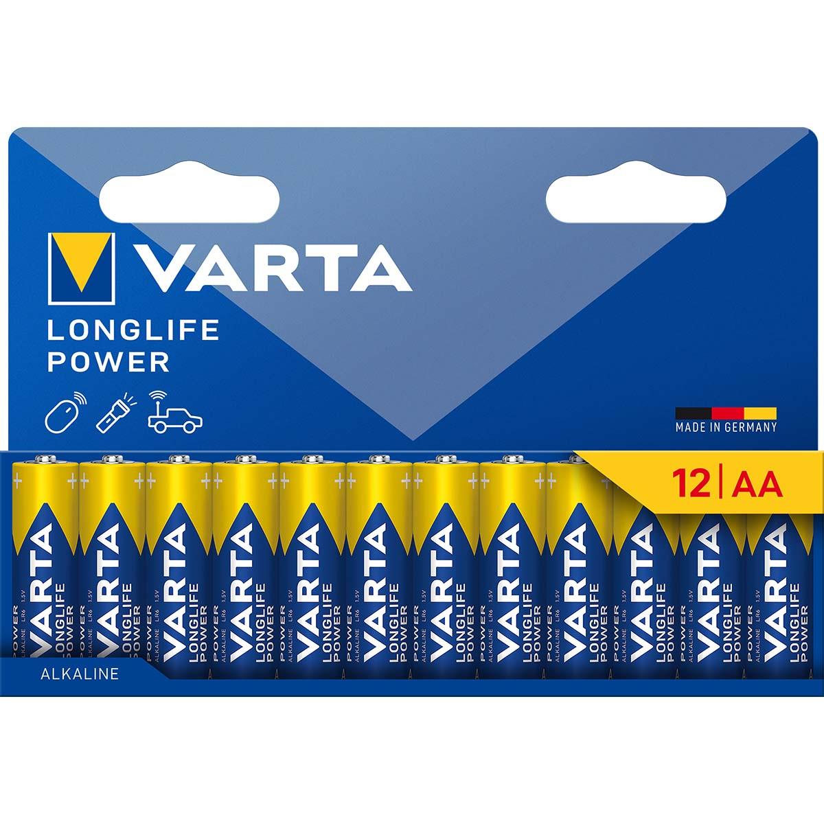 Varta Alkaline Battery AA 1.5 V High Energy 12-Pack