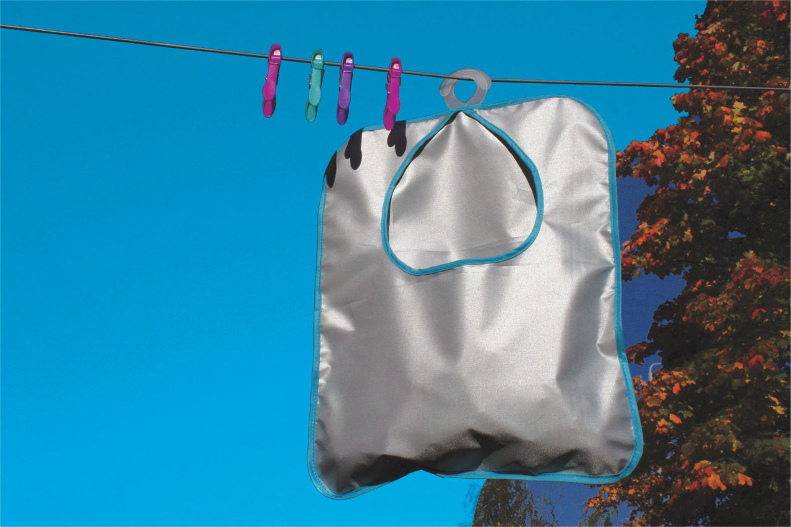 Hanging Fabric Peg Bag Clothes Line Laundry Washing Basket Storage Pouch Hanger