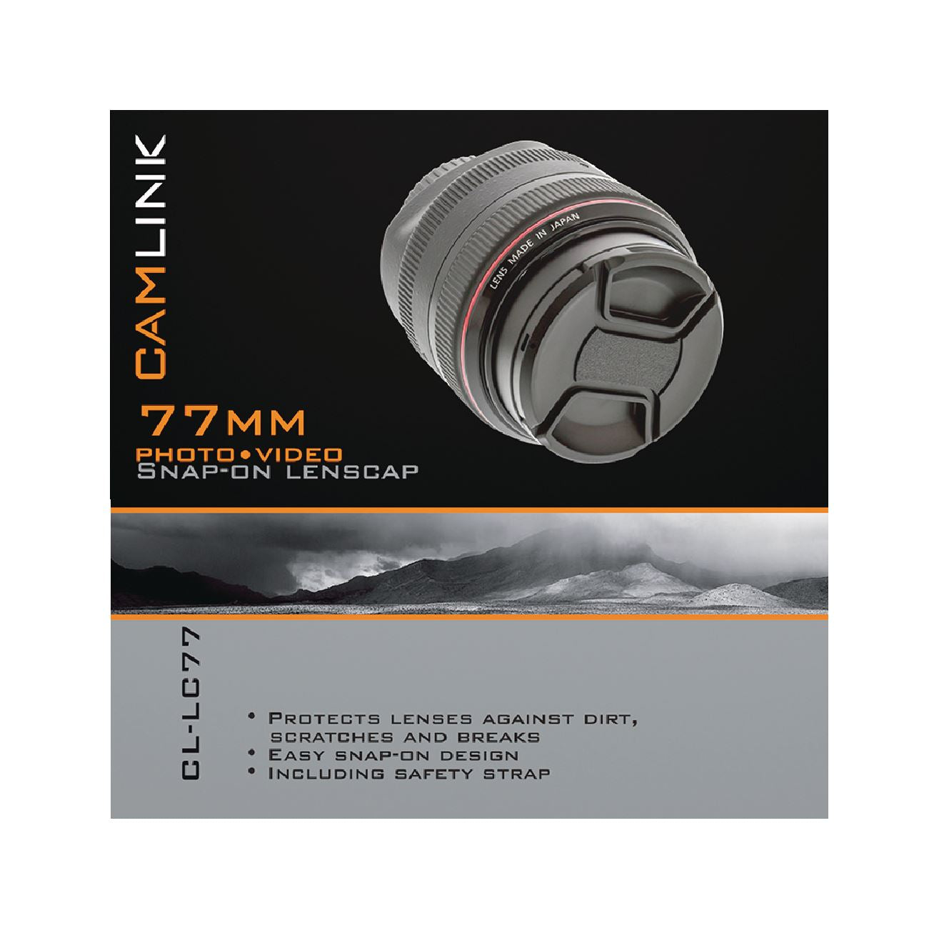 Camlink DSLR Snap-on Lens Cap | 77 mm