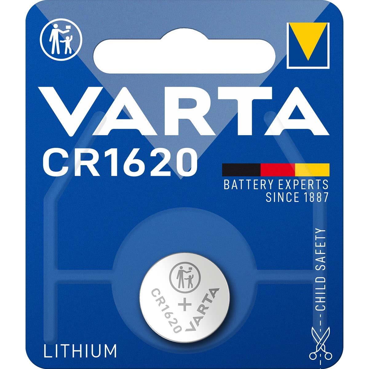 Varta CR1620 Lithium Button Cell Battery 3 V 1-Blister