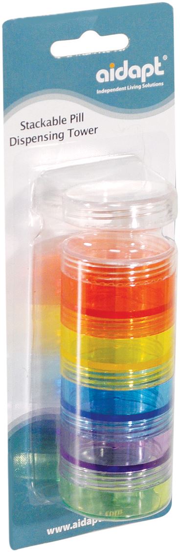 7 Day Stackable Pill Dispenser Tablet Organiser Tower 1 Compartment per Day for Those who take Tablets on a Daily Basis Easy Medication Management and Organisation Easy to Open Perfect for Travel