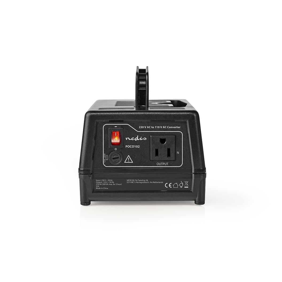 Nedis Power Converter | Mains Powered | 230 V AC 50 Hz | 270 W | Euro Plug with earth contact | Black