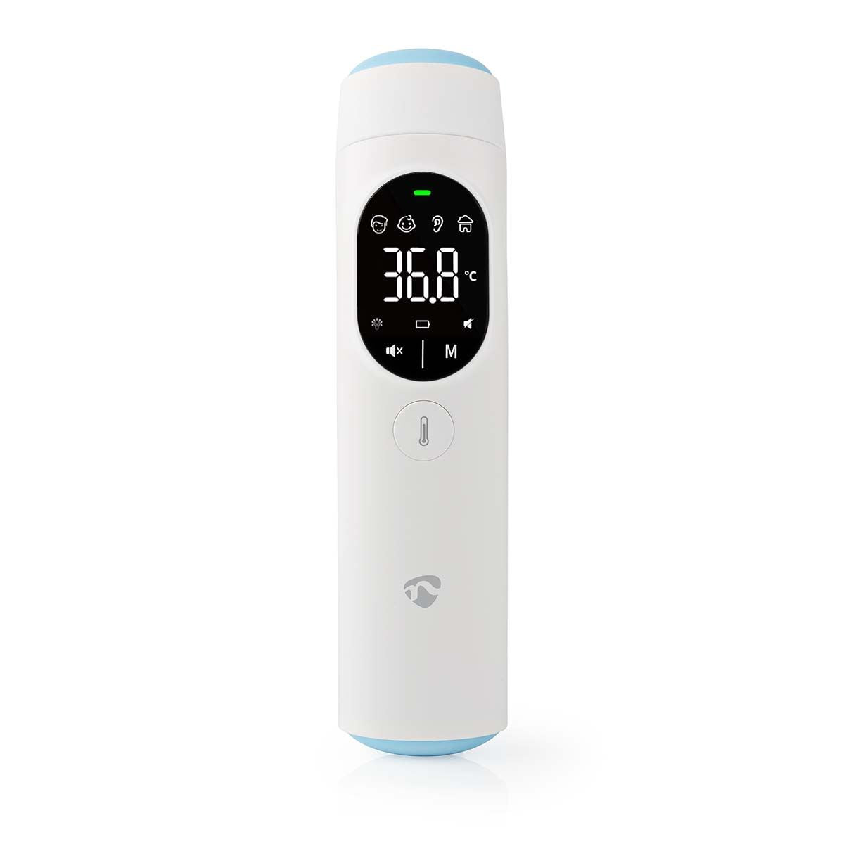 Nedis SmartLife Infrared No-Touch Thermometer for Adults, Kids & Babies, Smart App, LED | Ear / Forehead | White
