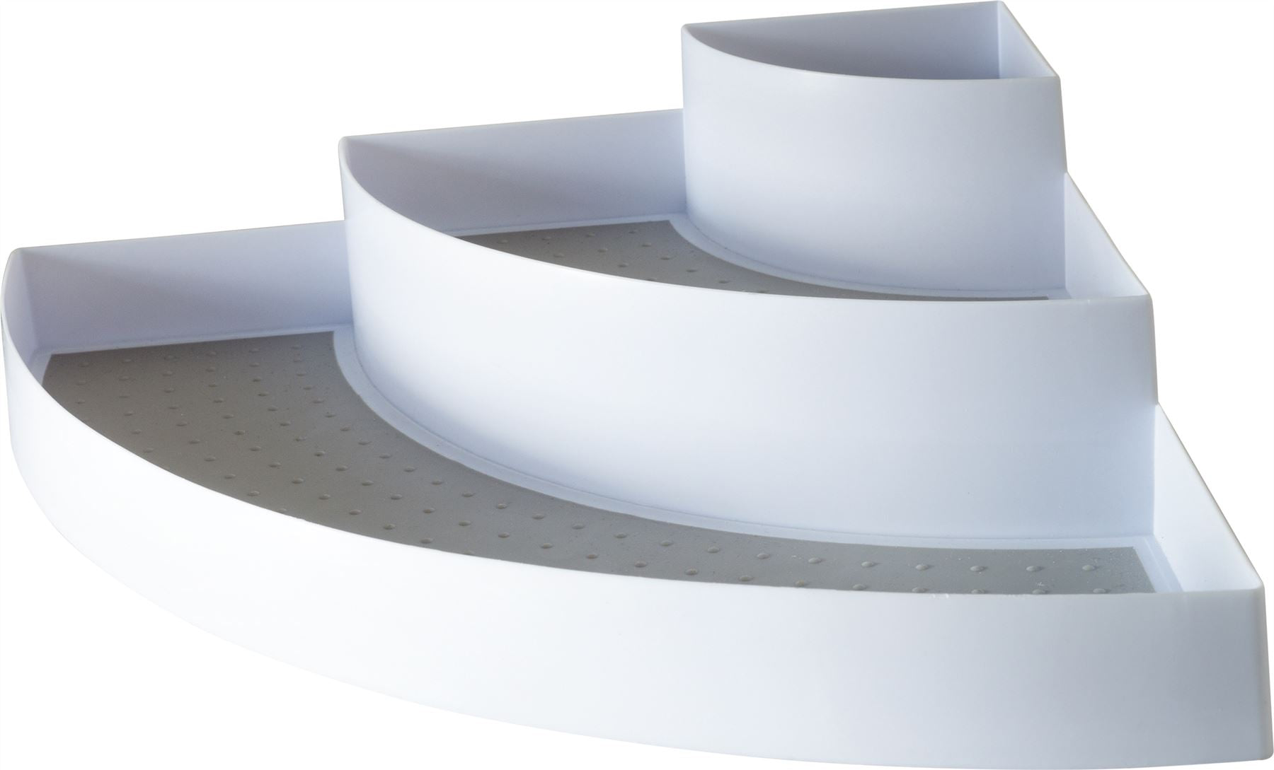 3 Tier Freestanding Corner Shelf Organiser - White