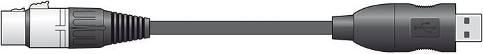 Citronic 3m XLR Female to USB A Male Mic Link Cable for Microphone Recording