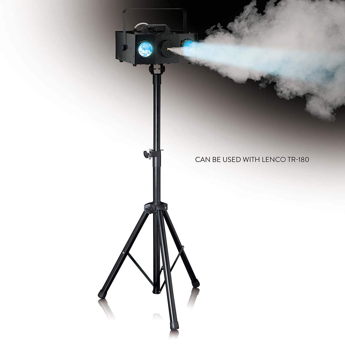 Lenco 2-in-1 Party Machine with Dual-matrix RGB Lighting and Fog Machine