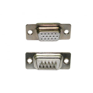 Ex-Pro SVGA VGA 15 Pin HD15 D Sub Female Solder Type Connector Chassis