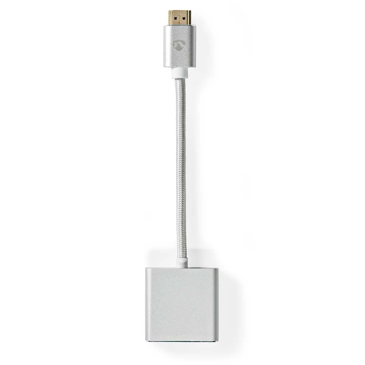 Nedis VGA Adapter | HDMI™ Connector | VGA Female | Gold Plated | Straight | Aluminium | Silver | Cover Window Box