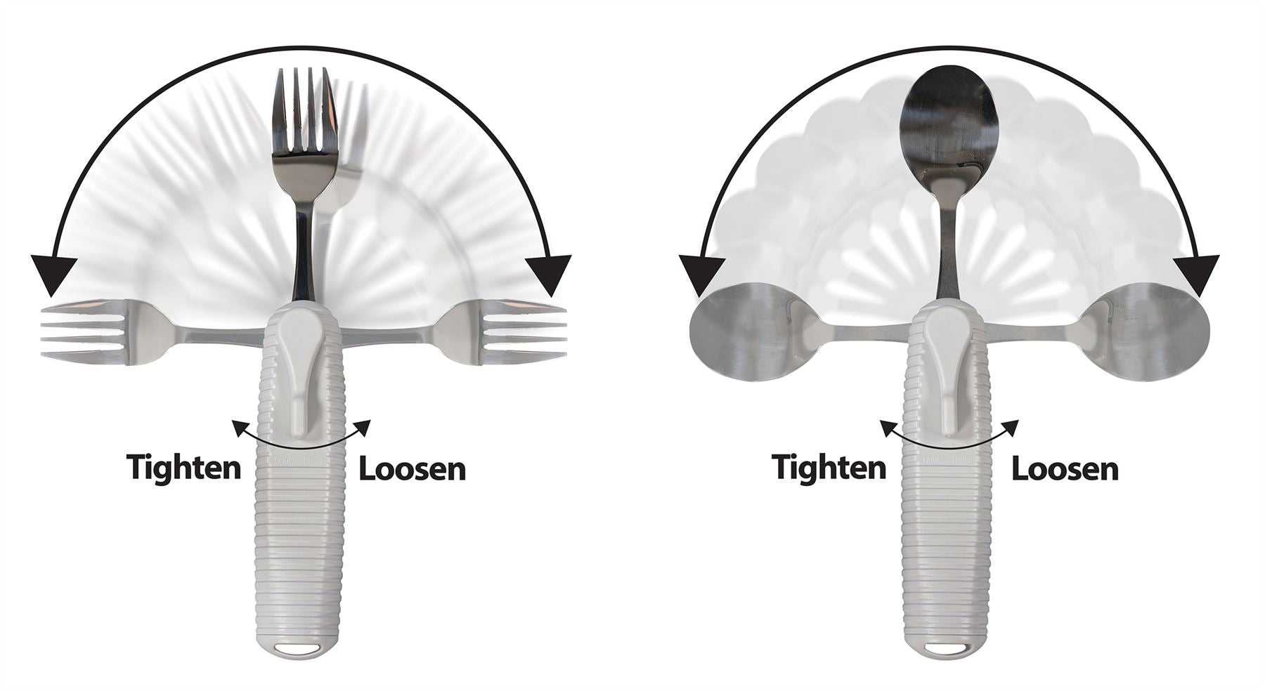 Large Handled Fork and Spoon Set Easy Hold - ideal for Elderly