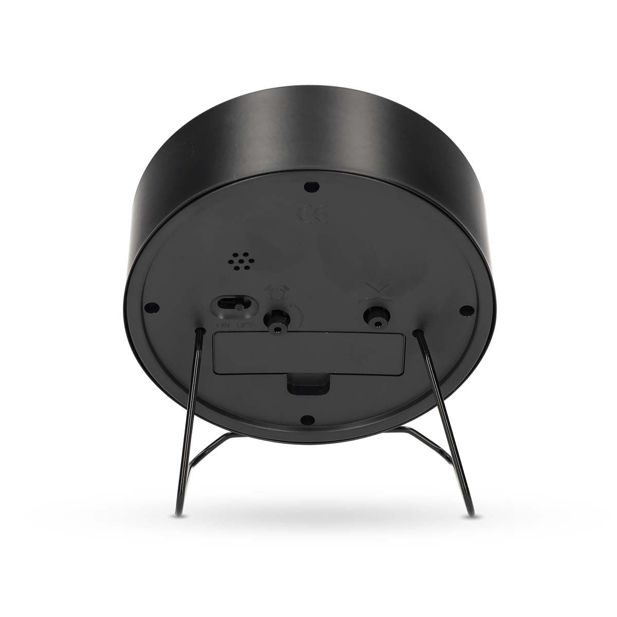 Nedis Analogue Silent Desk Alarm Clock with Snooze function | Black