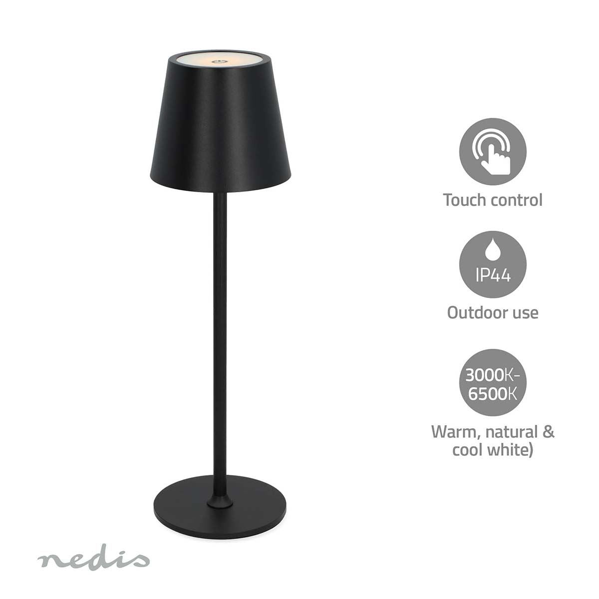 Nedis LED Table Lamp | LED | 1.8 W | 150 lm | 3000 - 6000 K | Black