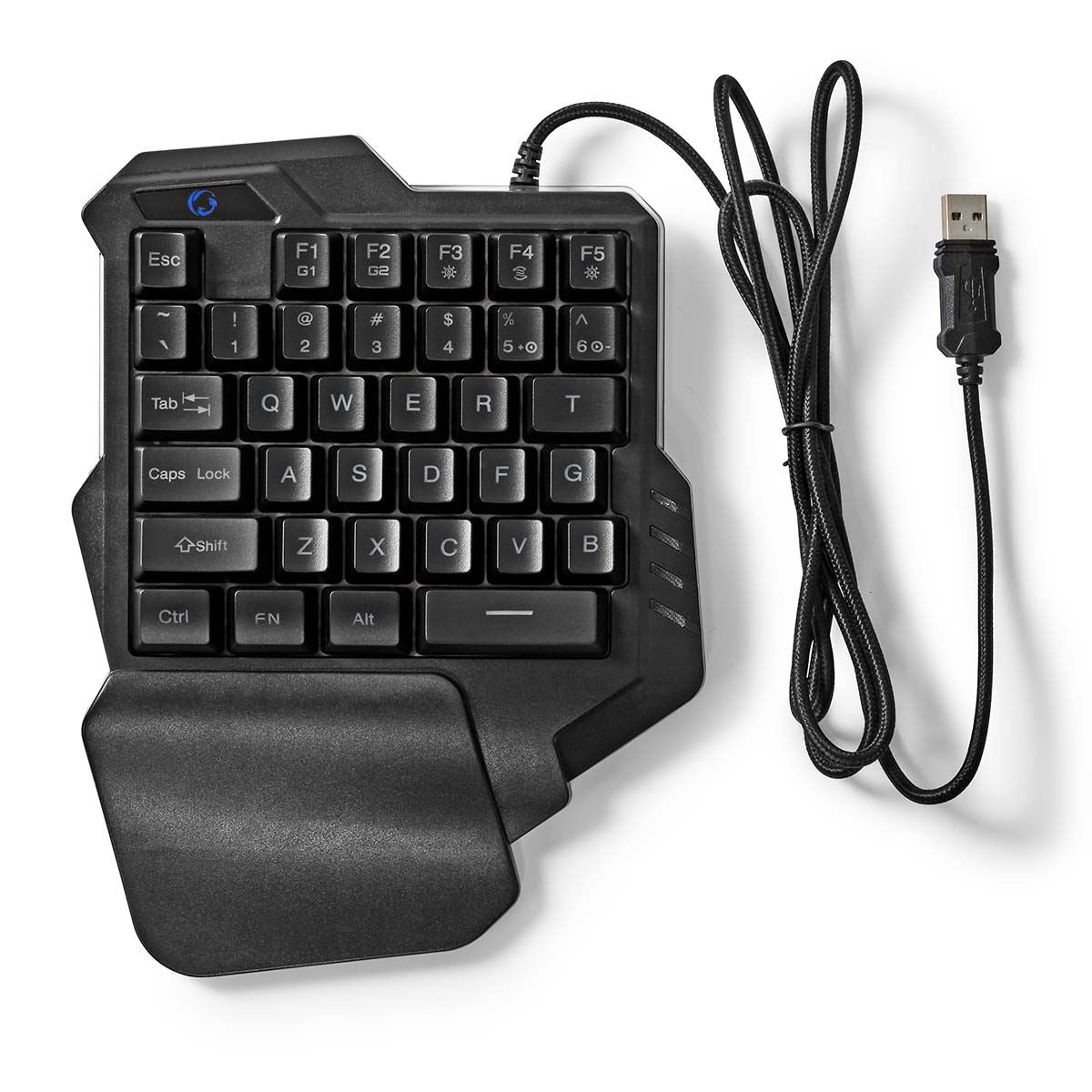 Nedis Wired Gaming Keyboard | USB Type-A | Membrane Keys | RGB | Single-Handed | Universal | USB Powered | Power cable length: 1.60 m | Gaming