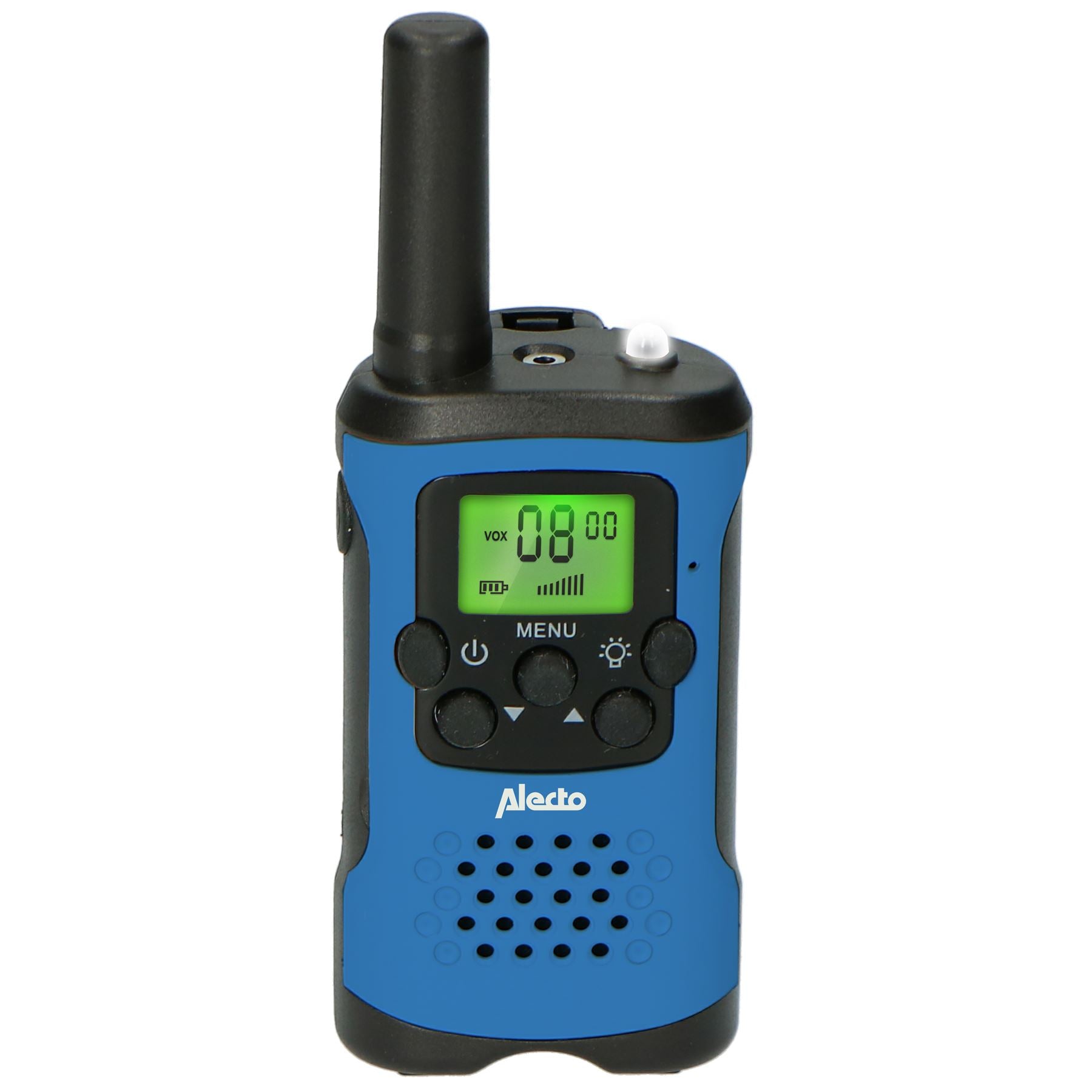 Alecto Walkie-Talkie Childrens Set | 2 Handsets | Up to 7 km | LCD | Frequency channels: 8 | VOX | up to 3 Hours | Black / Blue