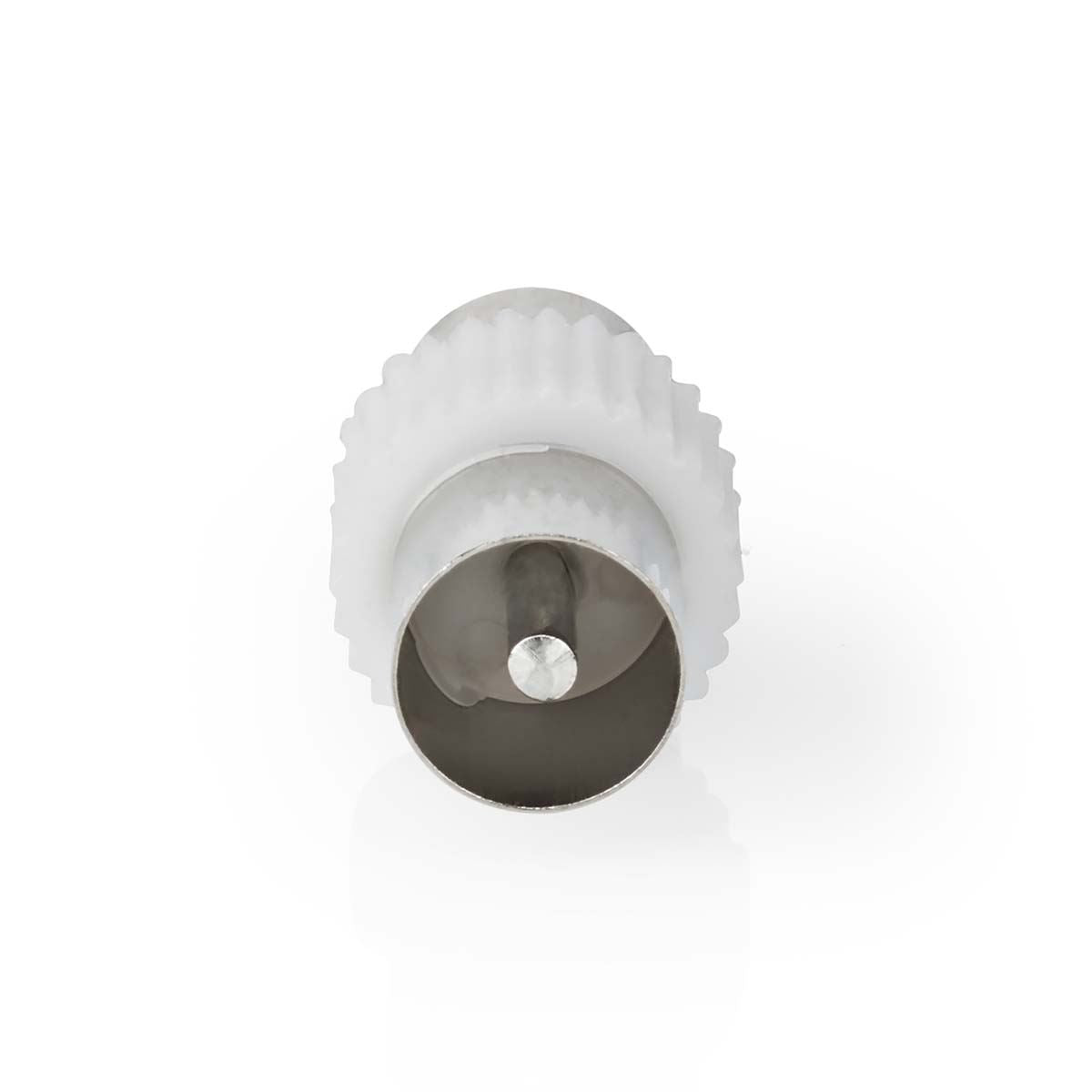 Nedis Satellite & Antenna Adapter | IEC (Coax) Male | IEC (Coax) Male | Nickel Plated | 75 Ohm | Straight | Metal / Plastic | White | 1 pcs | Box