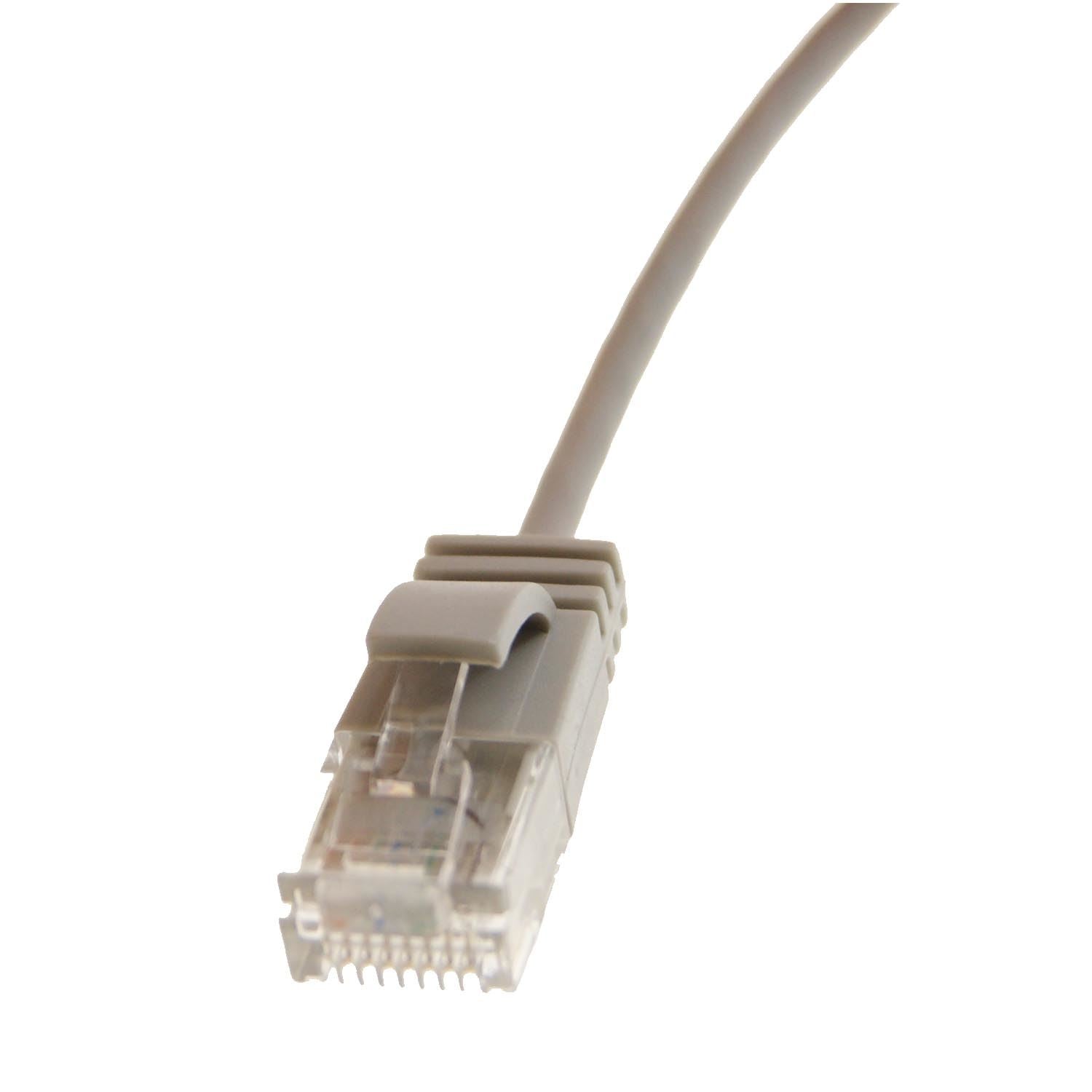 Ex-Pro 25cm (0.25m) Cat6 Silm 32AWG Patch Cables for 1U Patching - Grey