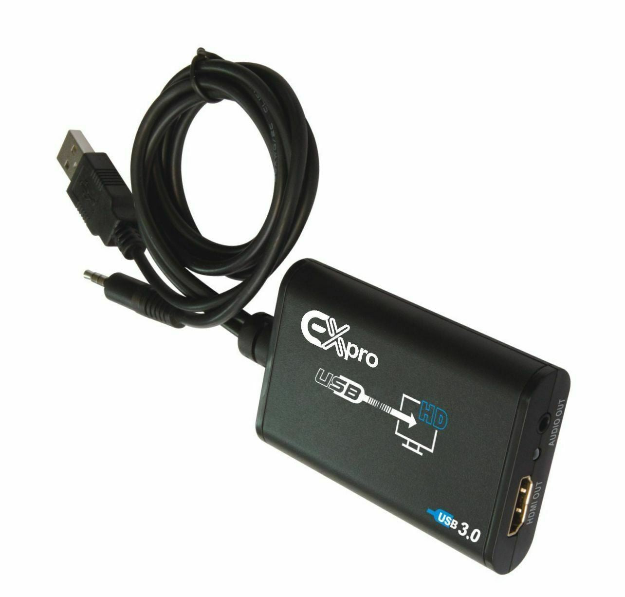 Ex-Pro AV-Pro USB 3.0 to HDMI Cable with Audio. Full HD Support. Supports Dual/Extended desktop. [PC/Mac]