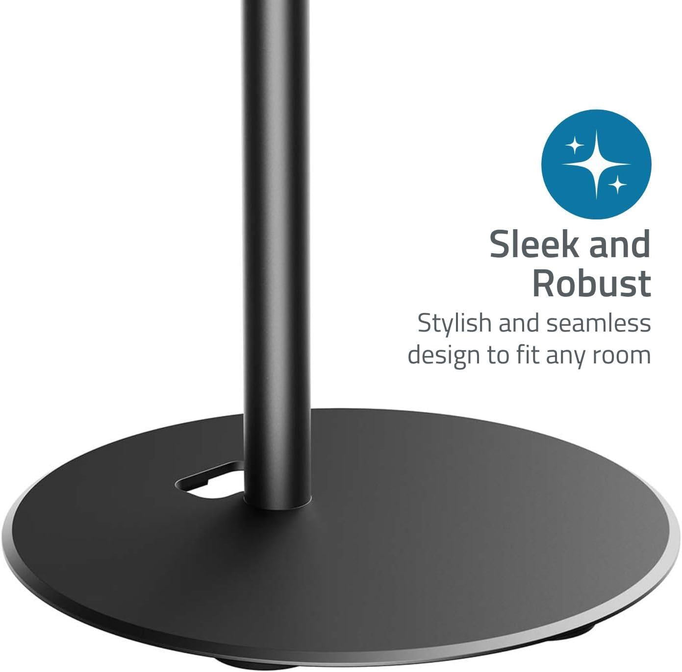 Nedis Speaker Stand Mount for Sonos Era 100, Fixed Height, Max. Capacity 3kg (Single Stand) - Black