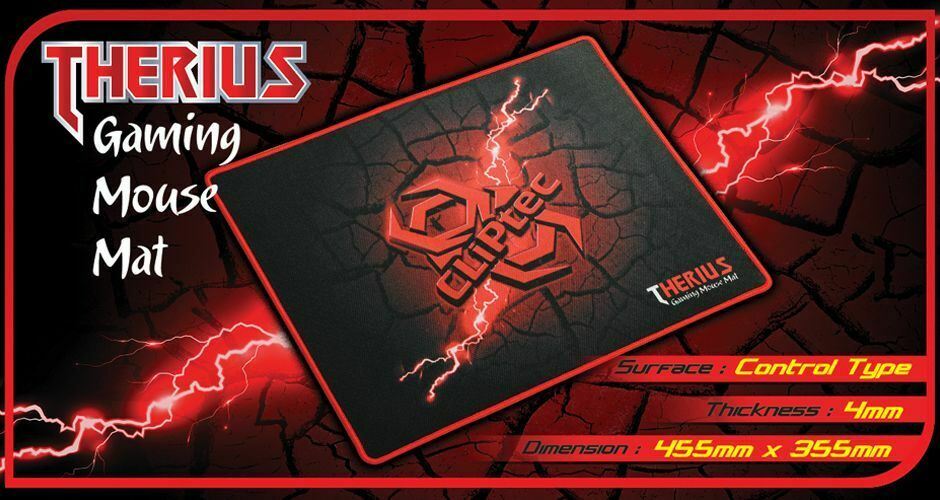 Cliptec Therius Gaming Large  Mouse Pad Mat Anti-Slip Stitched 45cm x 35cm
