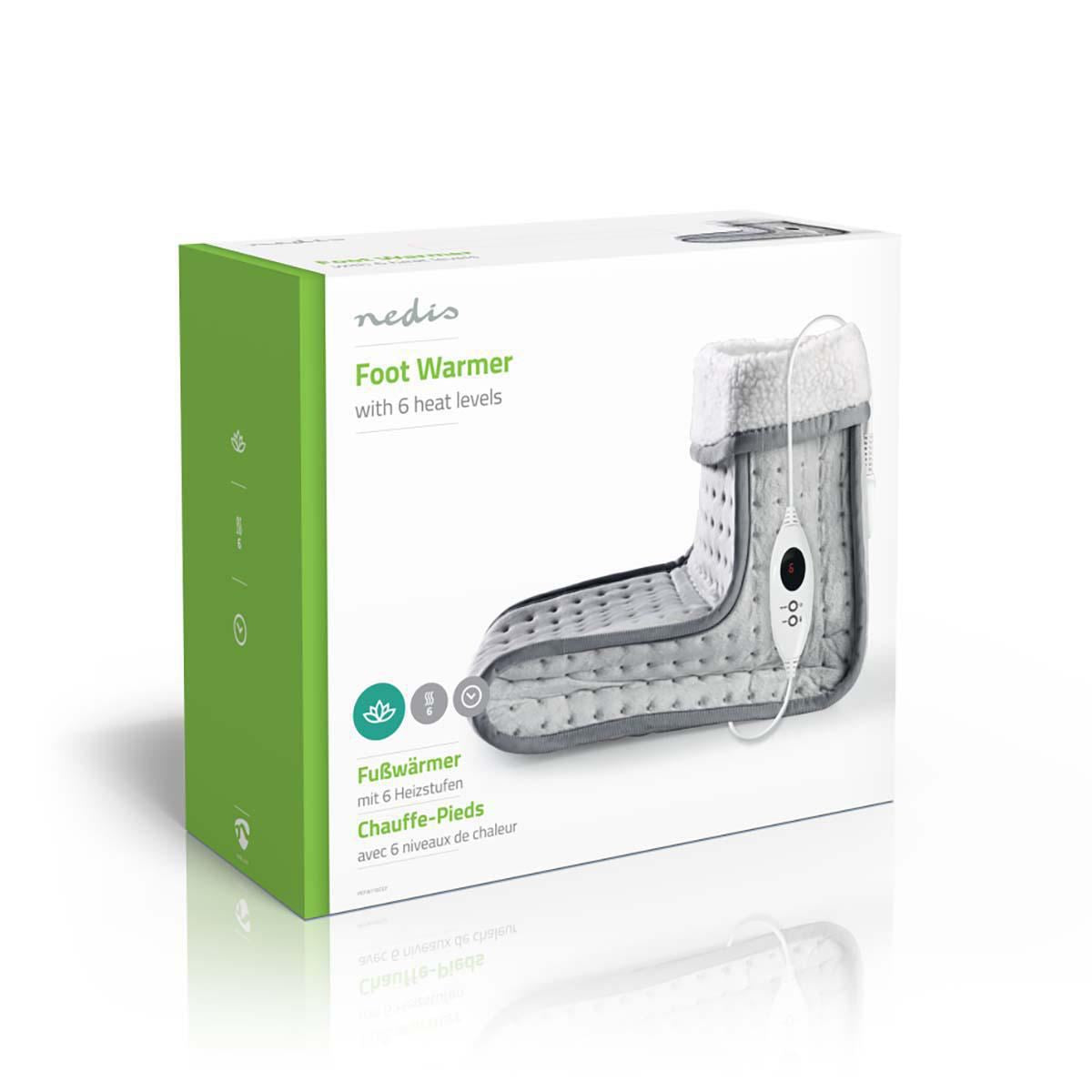 Nedis Foot Warmer | 6 Heat Settings | Washable | Shut-off timer | Overheating protection