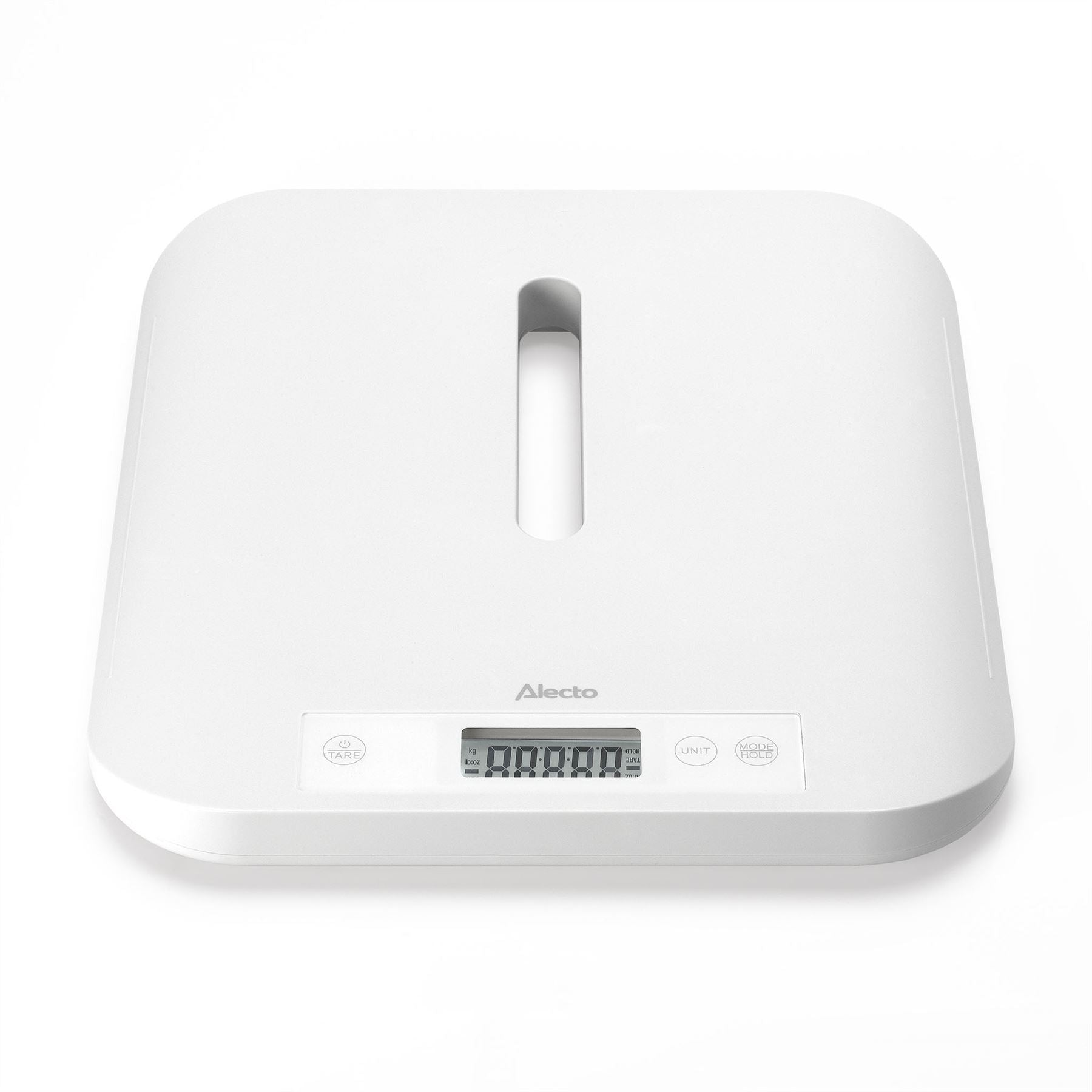 Alecto Digital Baby Weighing Scales, Personal Scale and Pet Scale in one - Up to 150 kg with Removable Weighing Surface - White | BC70