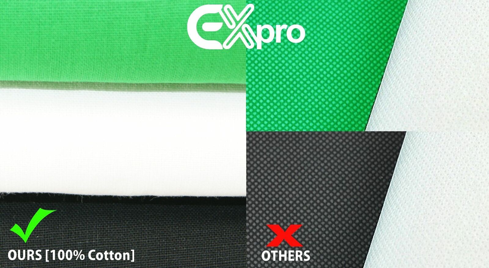 Ex-Pro Photographic Background 3m x 2m - High Quality Cotton - White