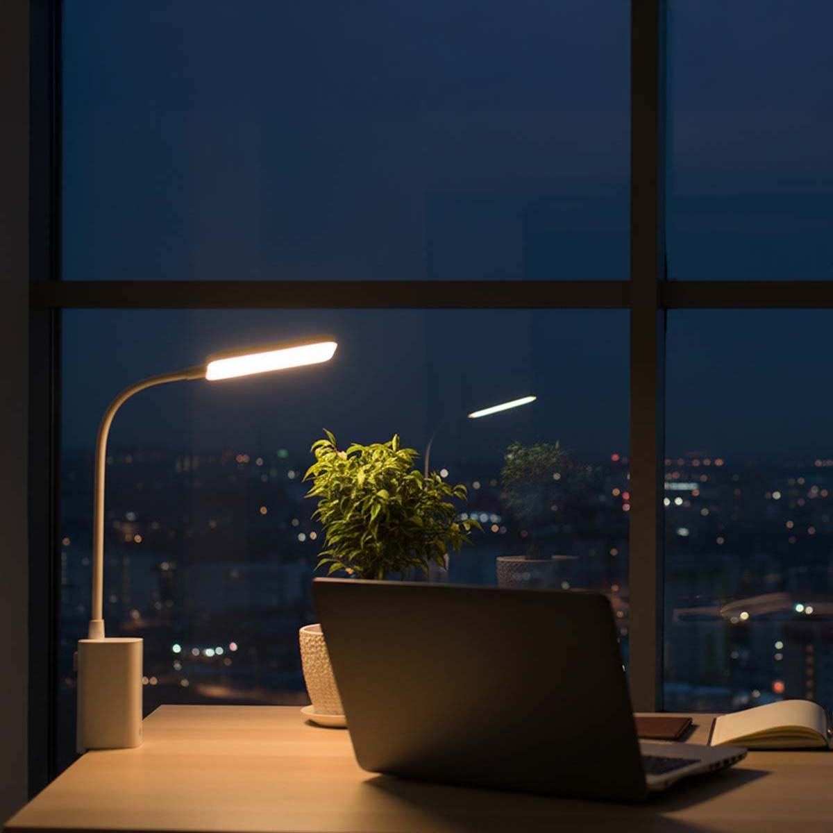 Nedis Rechargeable LED Desk Lamp with Clamp - Gooseneck Light, Touch Dimmable, 20 LEDs, USB-C, Study & Work Lamp