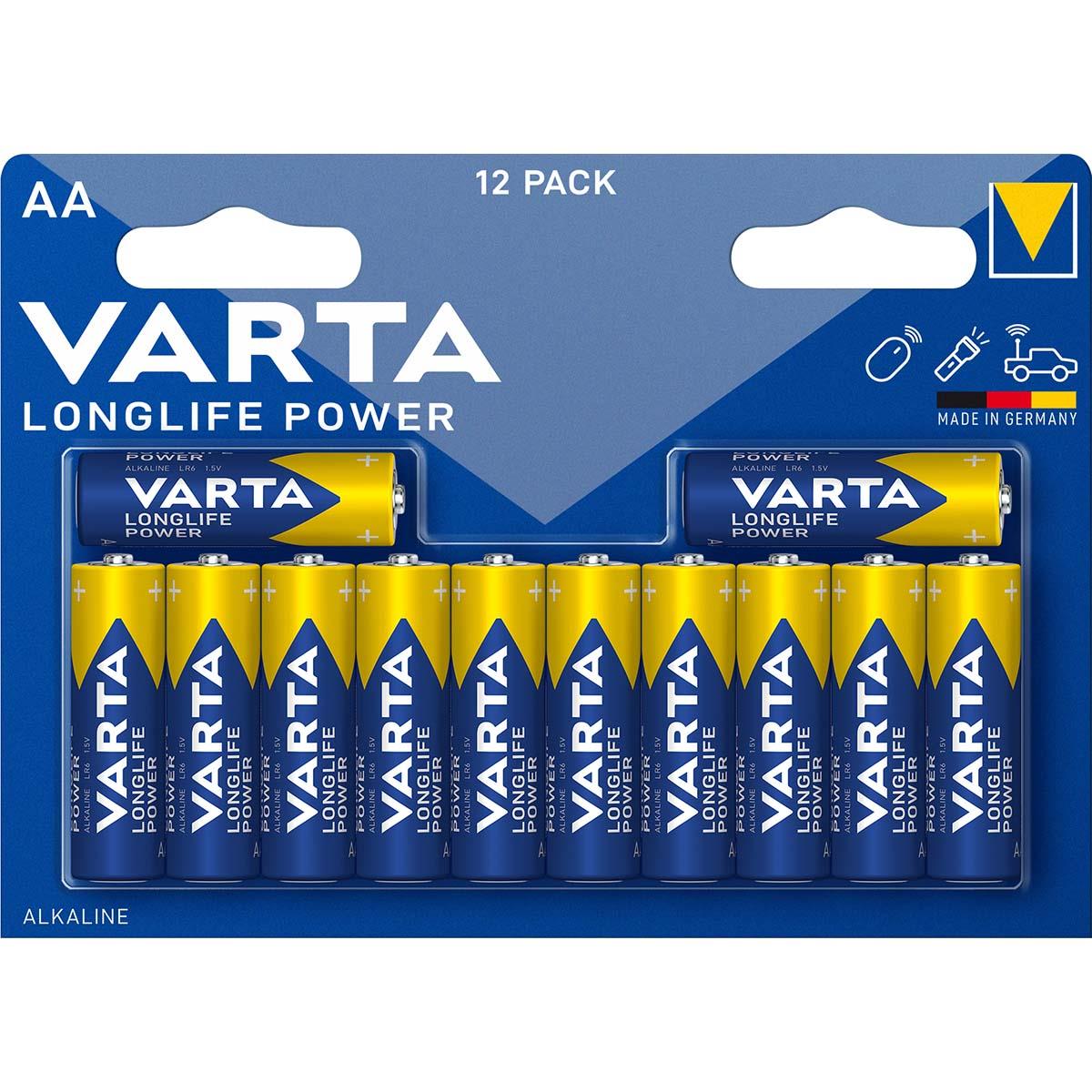 Varta Alkaline Battery AA 1.5 V High Energy 12-Pack