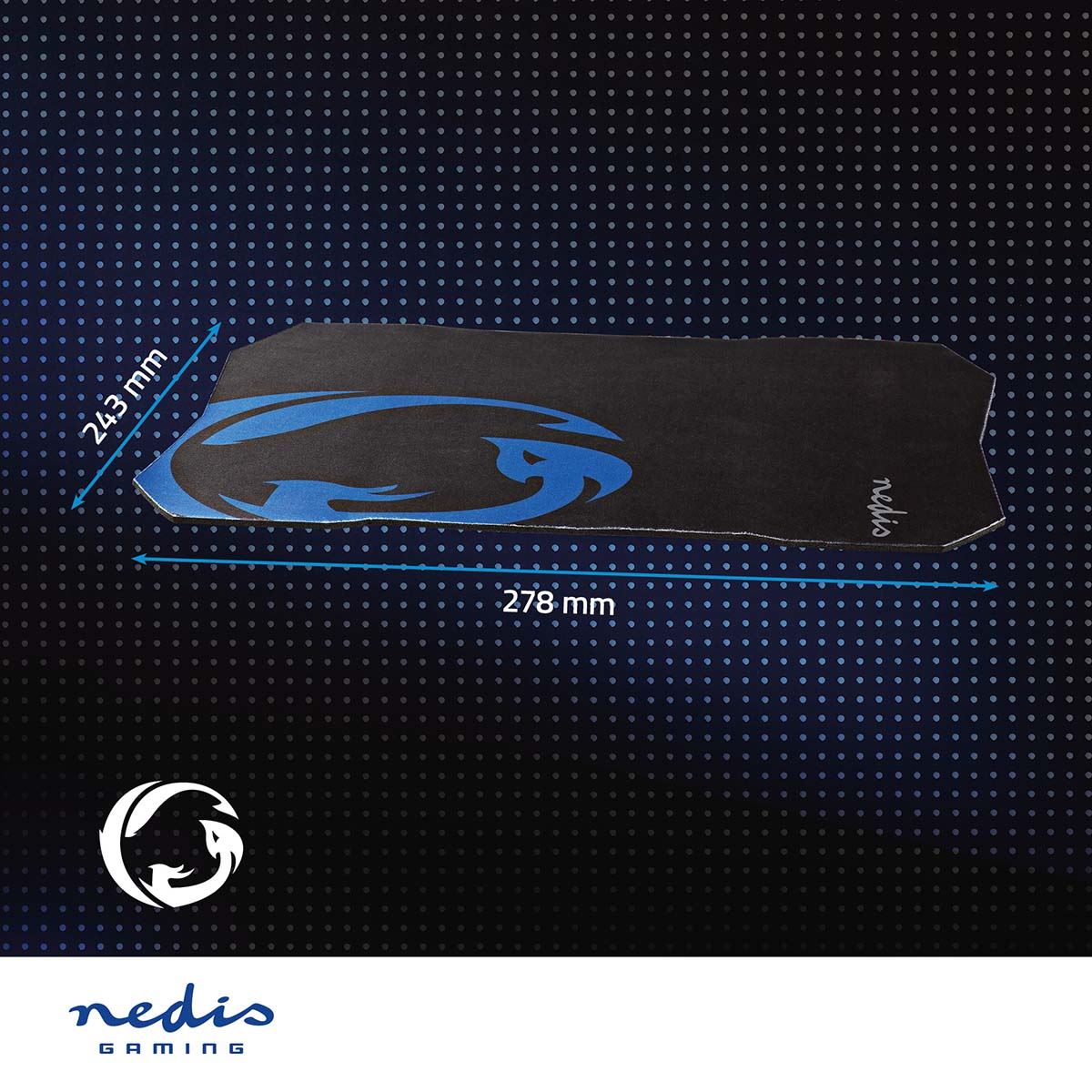 Nedis Gaming Mouse Pad | Microfiber / Rubber | Black