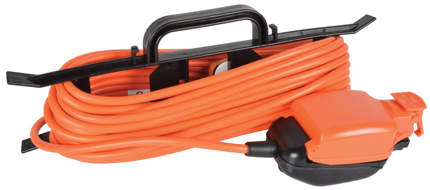 Mercury 1 Gang 5m Outdoor Garden Mains Weatherproof Extension Lead Cable Plug Electrical Power + H Frame