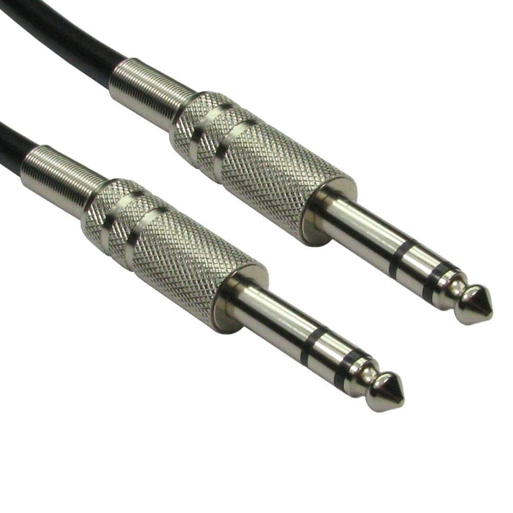 Ex-Pro 5m 6.35mm 1/4" Straight Jack to 6.35mm 1/4" Stereo Instrument Connection Cable - Nickel Connectors
