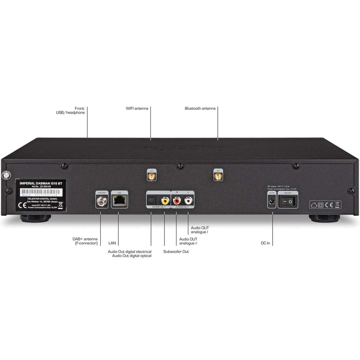 Imperial DABMAN i510 BT Multifunctional Radio DAB+ / FM / Internet / Bluetooth Black