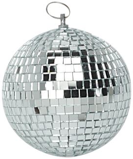Mirror Ball 10cm 100mm 4" Silver Sparkling Disco Lights Halloween Xmas Party