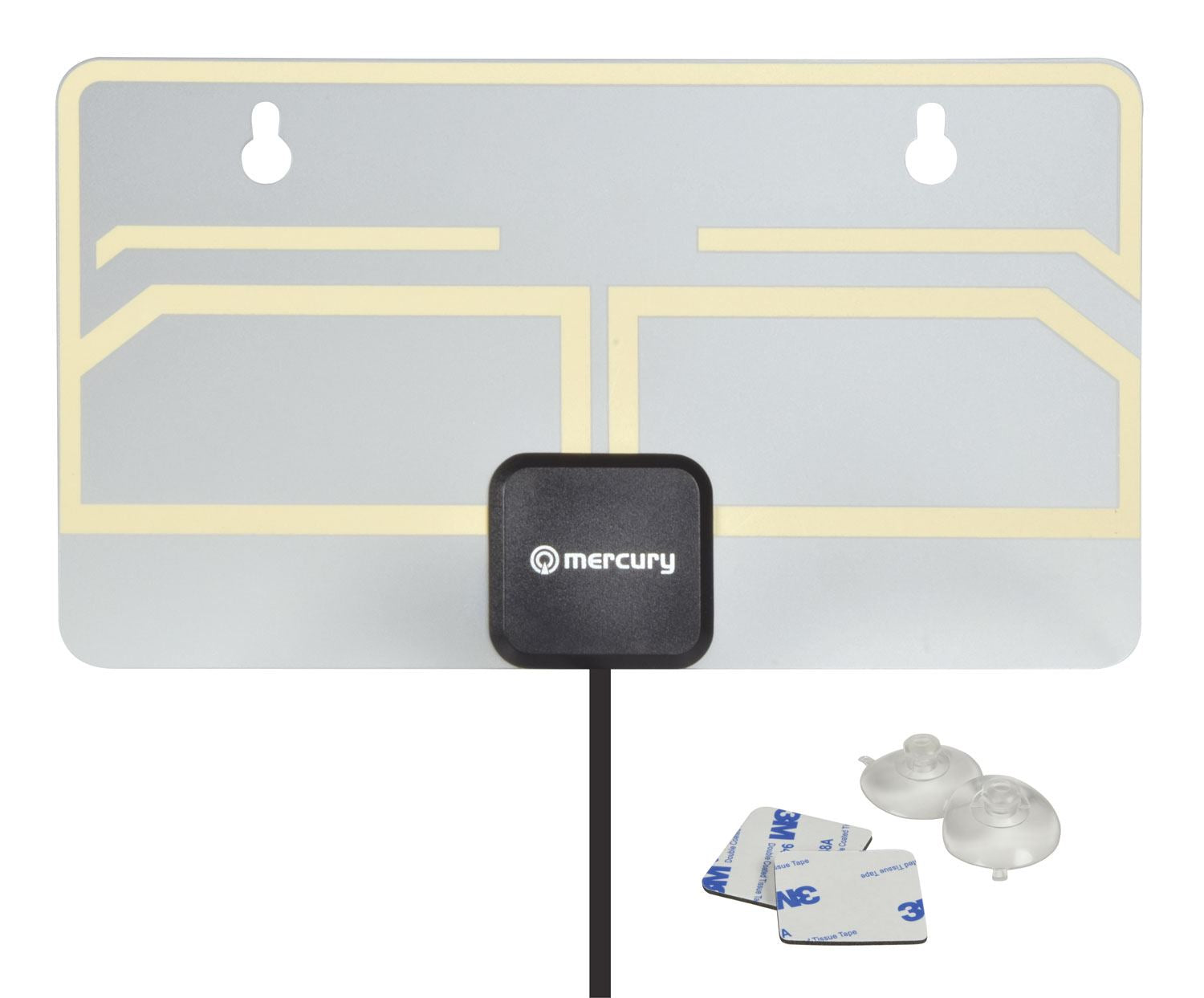 Mercury Lightweight Indoor Aerial for Freeview HDTV Paper-Thin with 3m RF Cable