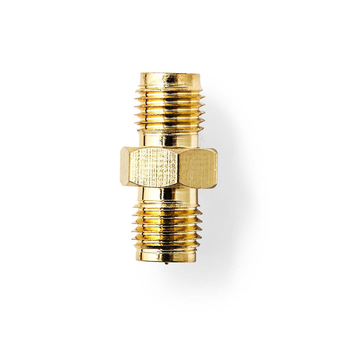 Nedis SMA Adapter | SMA Female Reverse Polarity | SMA Female | Gold Plated | 50 Ohm | Straight | Copper | Gold | 2 pcs | Box