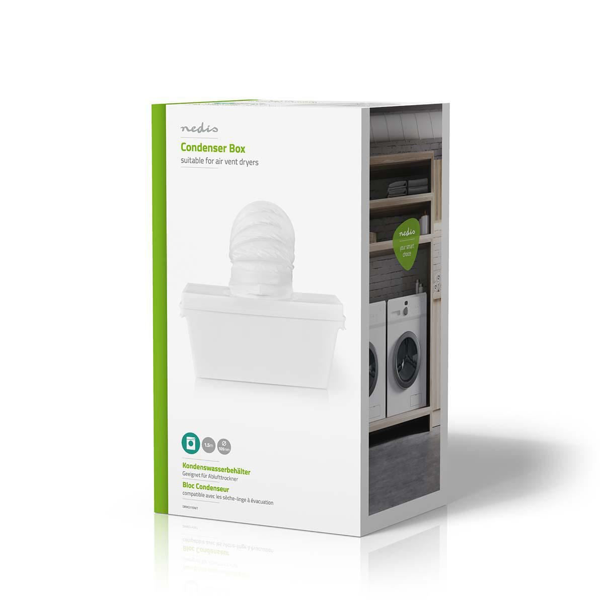 Nedis Indoor Condenser Box | Suitable for: Tumble Dryers | 5 l | 1.5 m | 105 mm | White