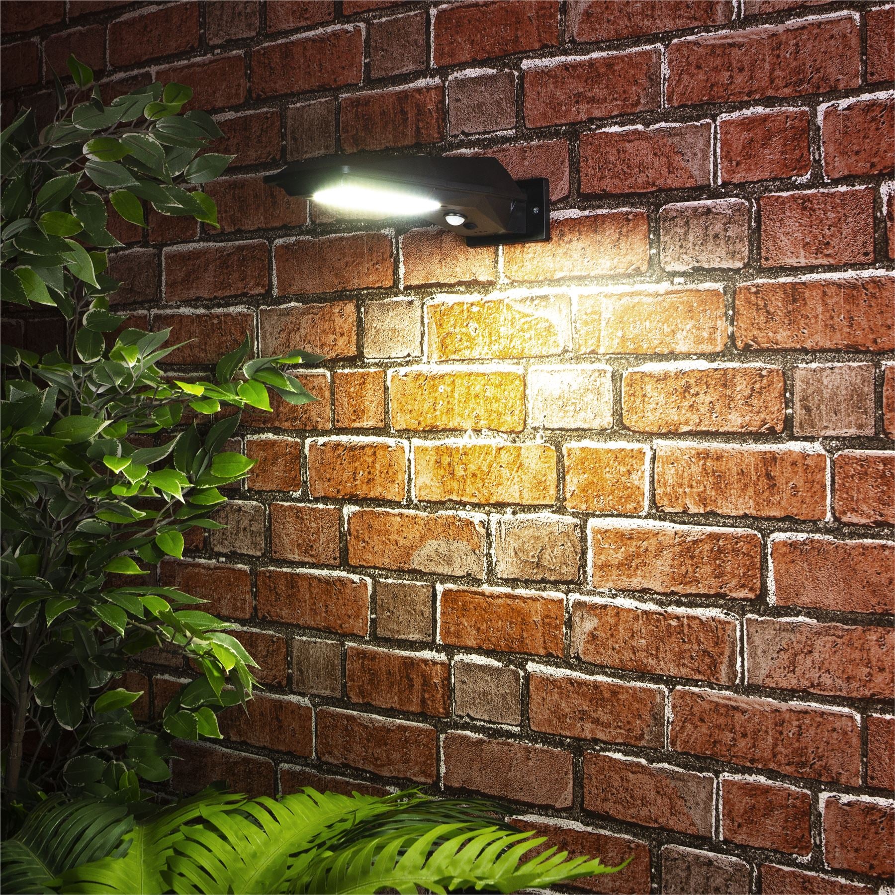 Solar Powered Motion Sensor Street Lamp Style Wall Security Light